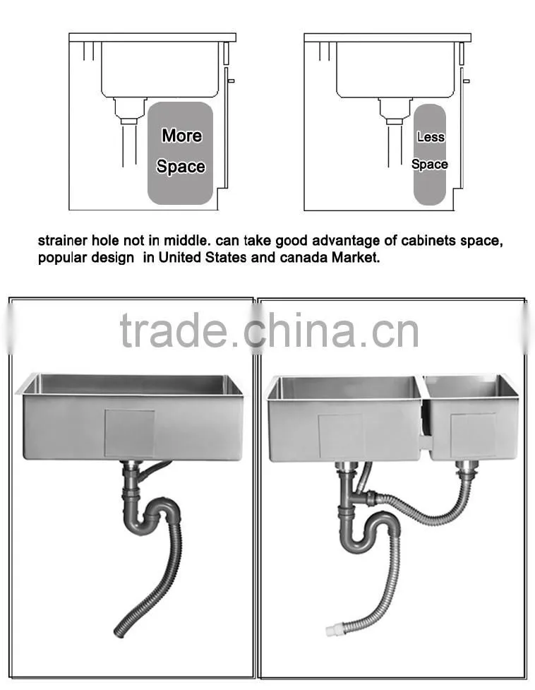 Housestar New Kitchen Designs American Sink Used Commercial Stainless Steel Sink Kitchen SInk For USA 2318Y