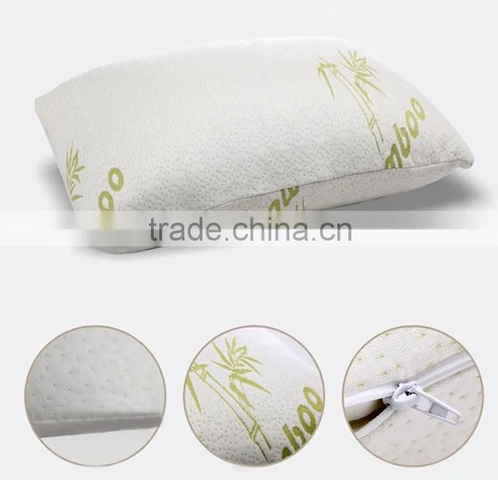 King and Queen Size Pillow Custom Bamboo Bed Rest Pillow With Washable Cover Memory Foam