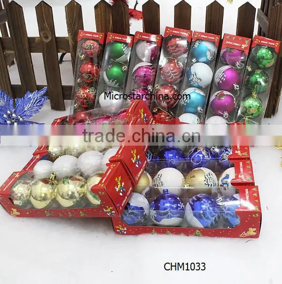 IN STOCK printable outdoor 7cm Christmas balls wholesale