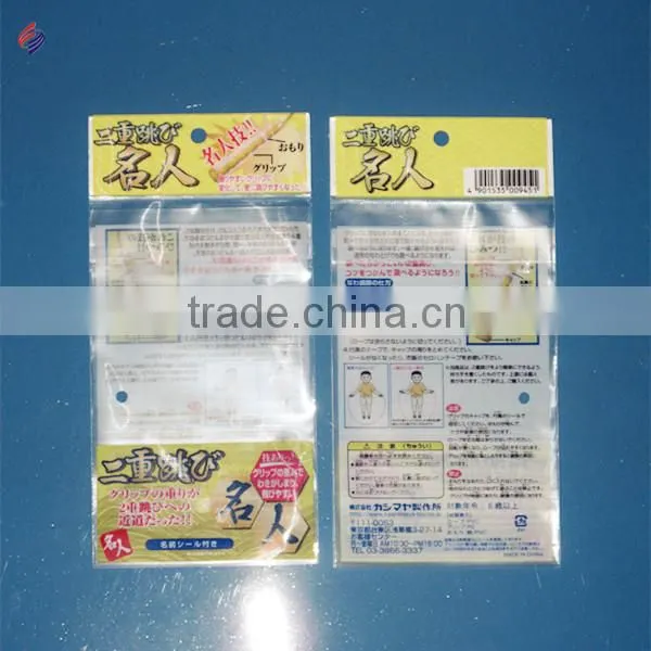 Full color printed opp package bag with header card zhangzhou factory supplier