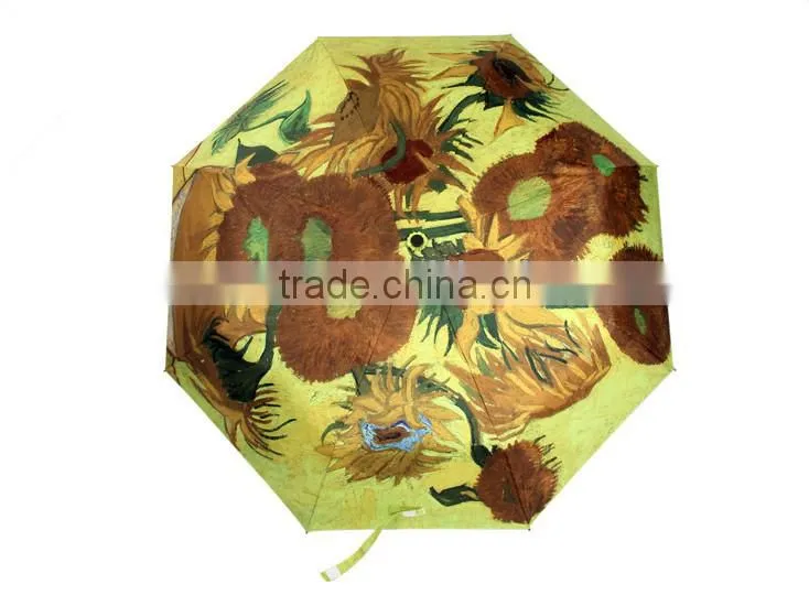 Chinese style oil painting Hot Sale Promotion Folding Umbrella