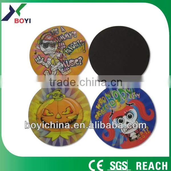New designer cute cartoon funny skull head advertising fridge magnet