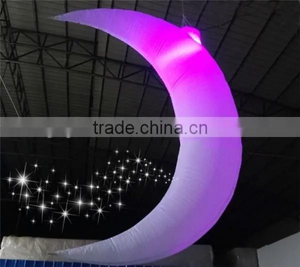 Charming inflatable led lighting moon / inflatable moon for hanging decoration