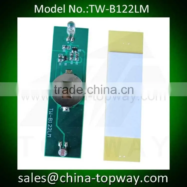 5mm bright red led flasher module with button battery power