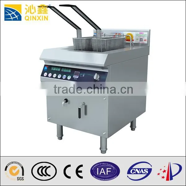 380V commercial induction cheap deep fryer for KFC/high quality stainless steel deep fryer pot