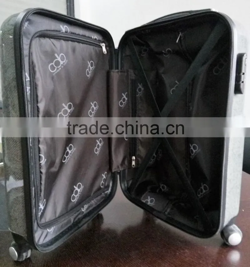 2016 cute cowboy printed hard case ABS/PC trolley luggage set