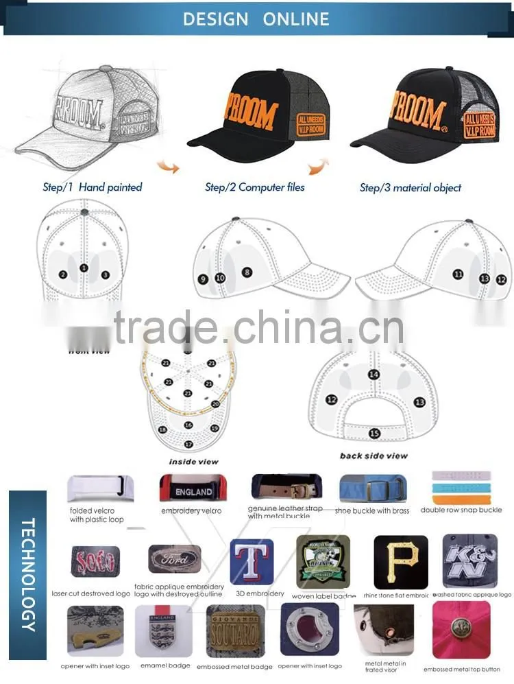 Custom Fashion Snapback Caps 6 Panel Baseball Cap Snapback Hat Cap