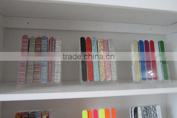 Custom made straigh shape finger nail file disposable emery board manicure nail care tools factory