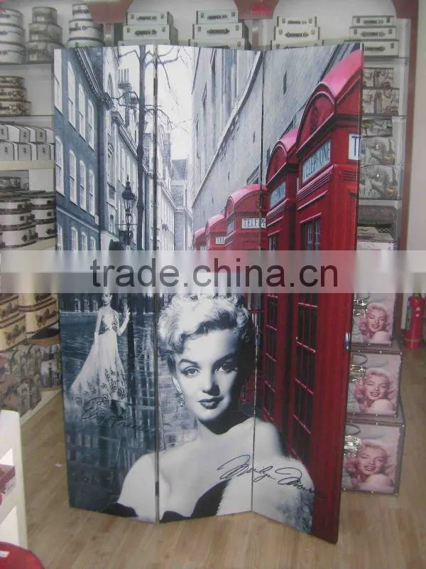 newest wooden canvas screen/canvas room dividers/canvas shoji screen