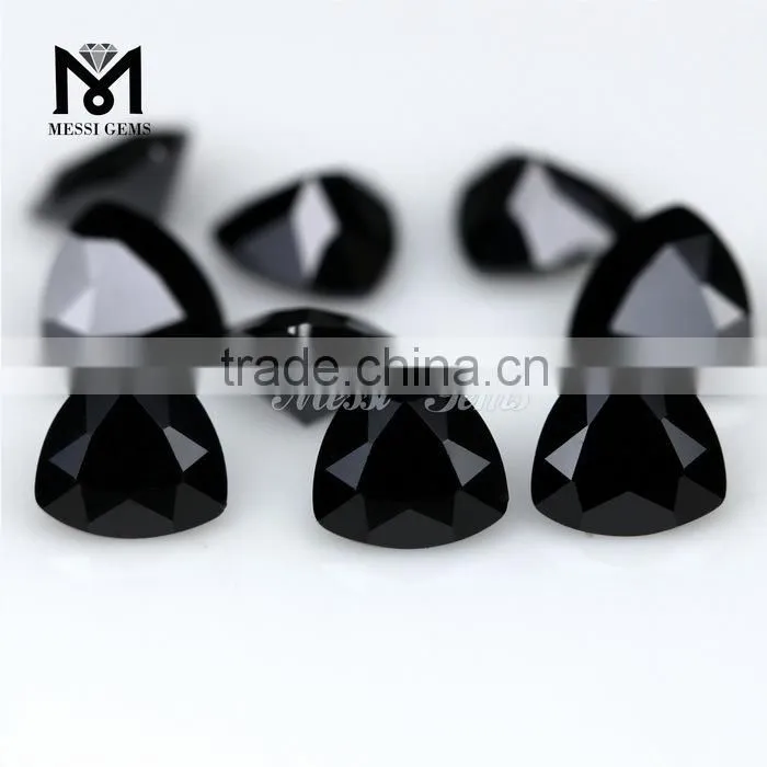 Wholesale Loose Gemstones Black Trillion 6x6 Cubic Zircon