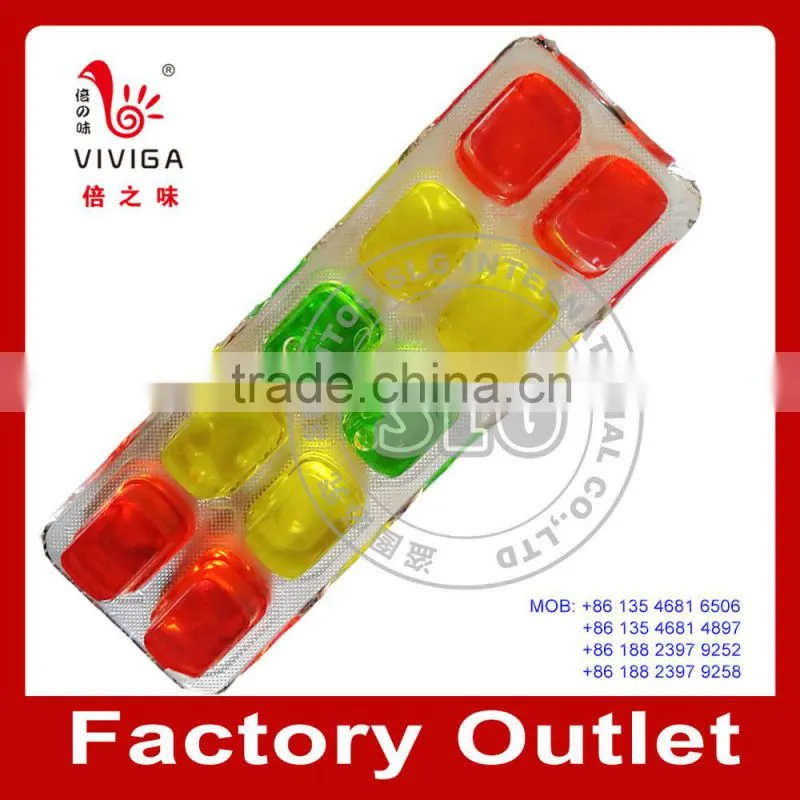 Fruity colorful jelly cup candy