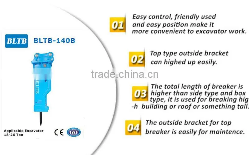With 140mm Chisel Demolition Excavator Hydraulic Breakers