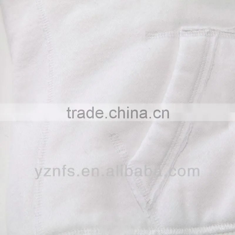 Men Fashion Plain White Zip Up Hoodies