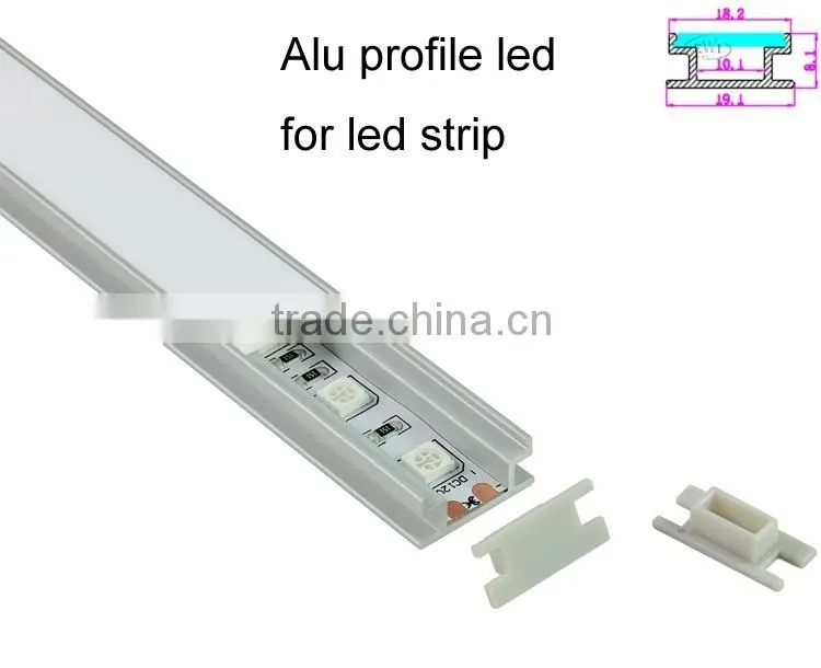 China factory price h type aluminium profile led for flooring lights