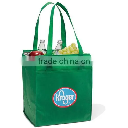 Promotional high quality grocery pp/no non-woven bag