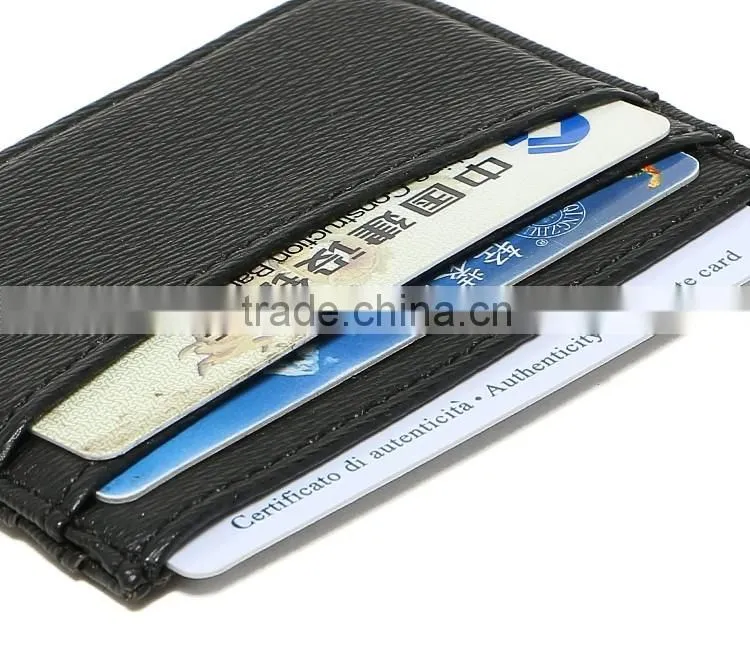 PU Leather Unisex Slim Super Thin Card Holder Pouch