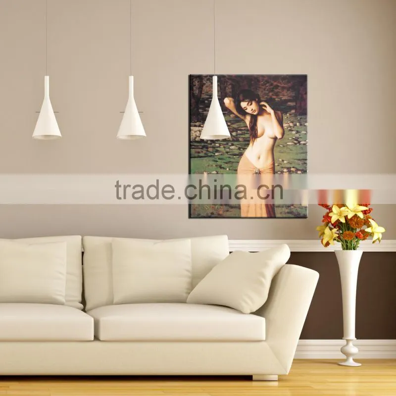 Chinese beautiful sexy nude watercolor painting