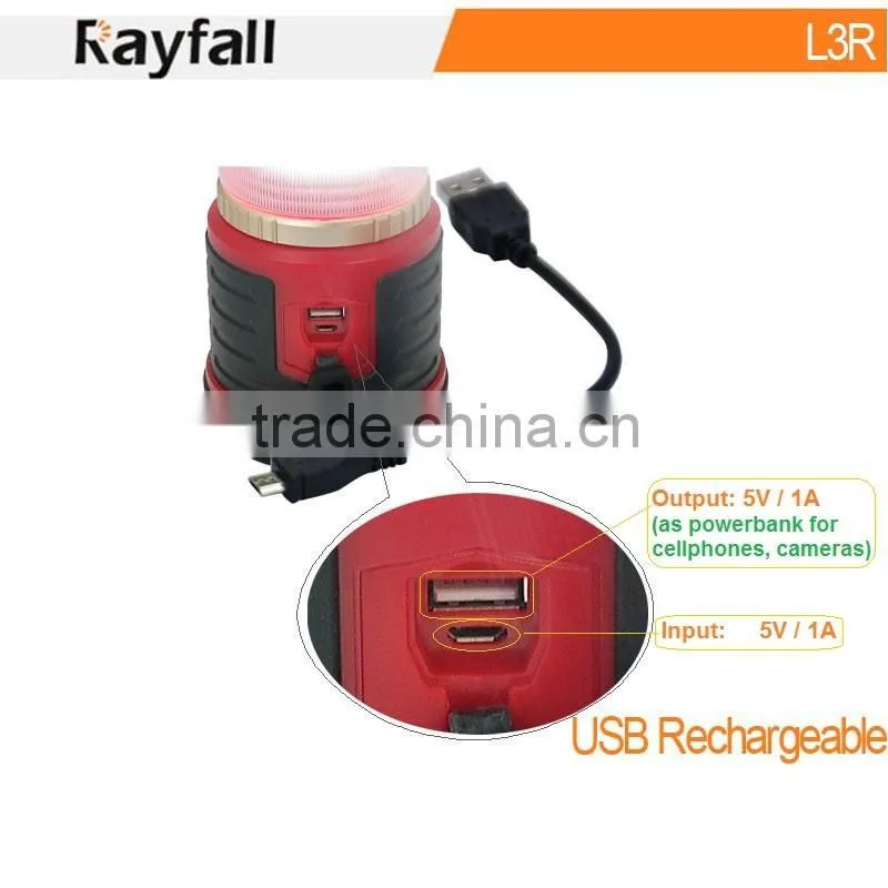 Survival rechargeable led lantern and power bank perfect for hiking camping