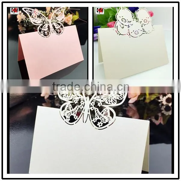 Elegant handmade card laser cut wedding card