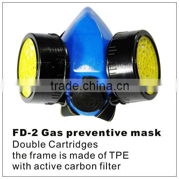 double cartridge gas mask with CE