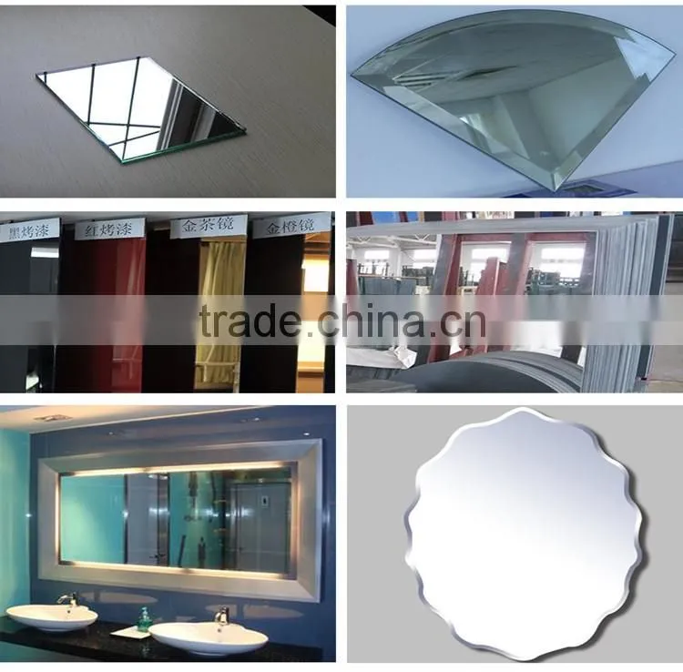 4mm glass mirror sheets, plain mirror glass, bathroom design mirror in China