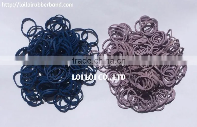 European top selling DIY small elastic Loom rubber bands - Fashion rubber band newest design colorful