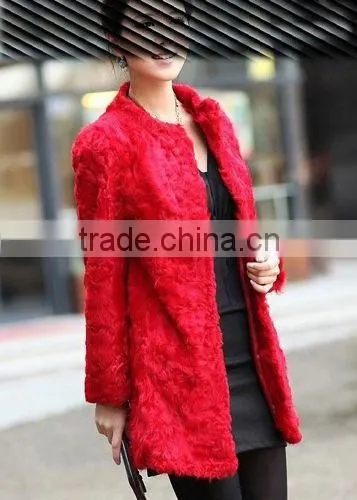 2015 NEW ARRIVAL real lamb fur coat for women LC15