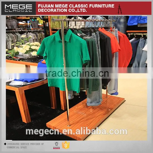 Fashion Design Wooden Clothes Display Stand For Shop