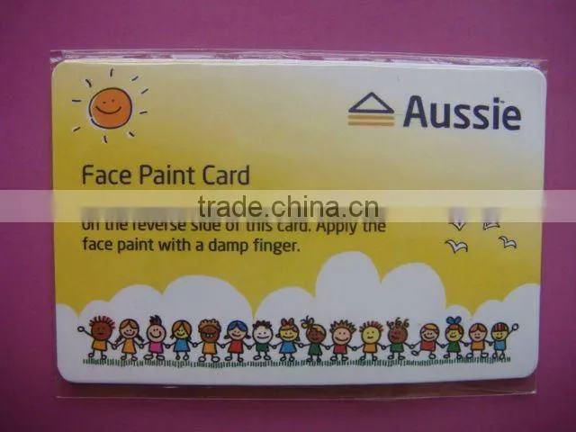World cup face paint card for football fans painting