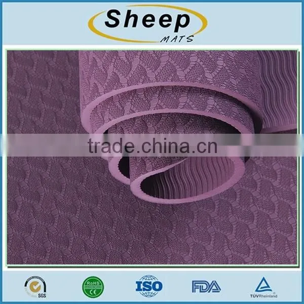 Colorful anti-slip tpe/nbr/pvc/eva material fitness mat yoga mat