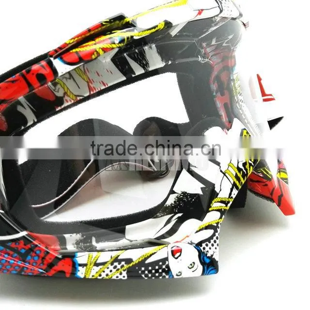 Cool fashion transparent goggle, custom motorcycle goggles , motocross glasses