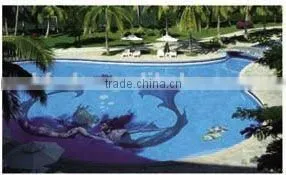 Glass mosaic for swimming pool tile