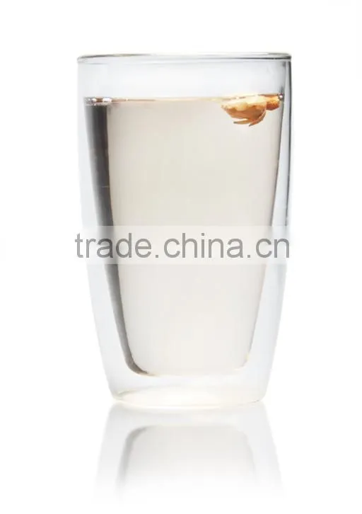 transparent borosilicate glass mug