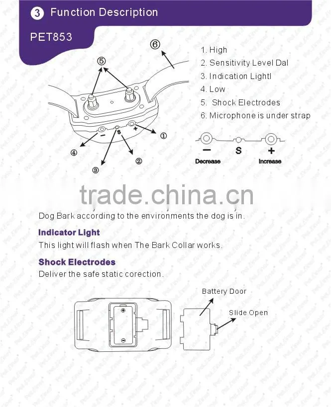 Automatic Dog Anti Bark /Stop Barking Collar Dog Trainer