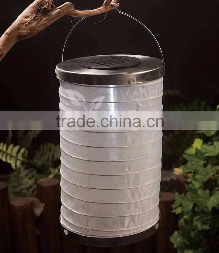 hanging light, white Chinese traditional style lantern garden solar lamp, solar light for garden