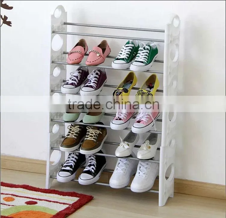 6 Layer Modern Cheap Stackable Plastic Shoe Organizer FH-SR0066