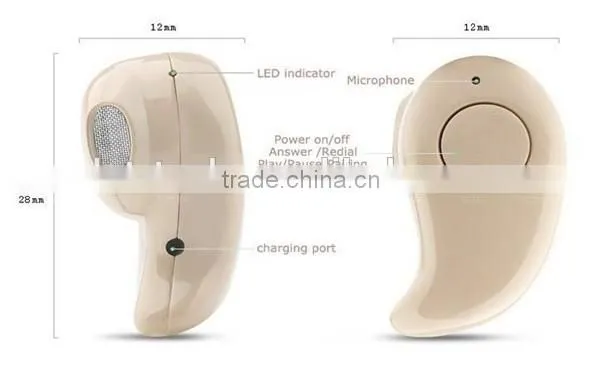 Mini Wireless Bluetooth earphone build-in mic headphone for iphone