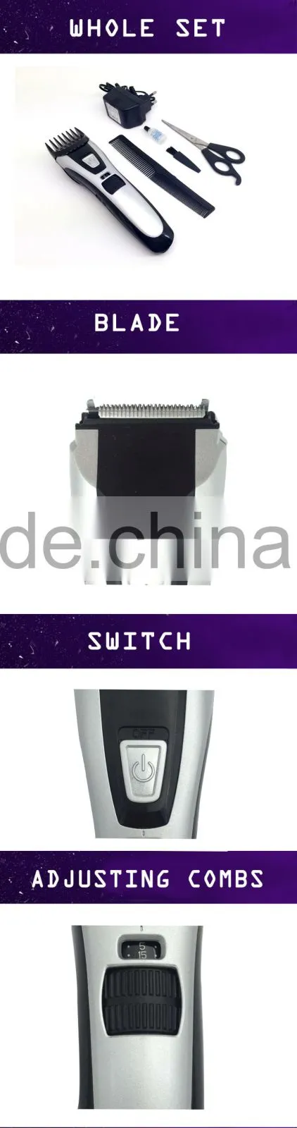 Rechargeable Lithium Ion Battery new design hair clipper Rechargeable Lithium Ion Battery new design electric fabric scissors