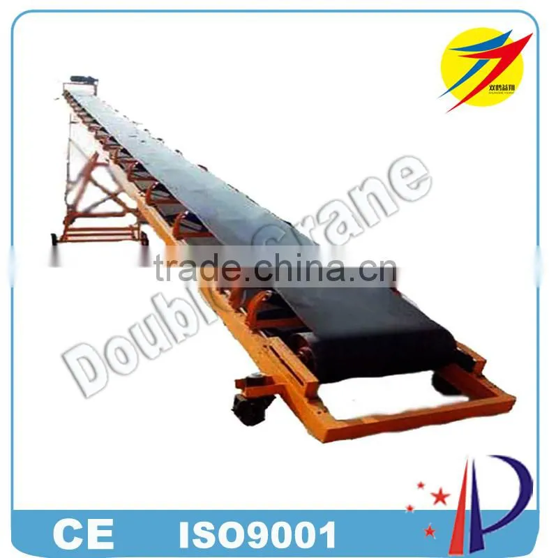 inclined portable belt conveyor for agriculturer conveying cereal and grain