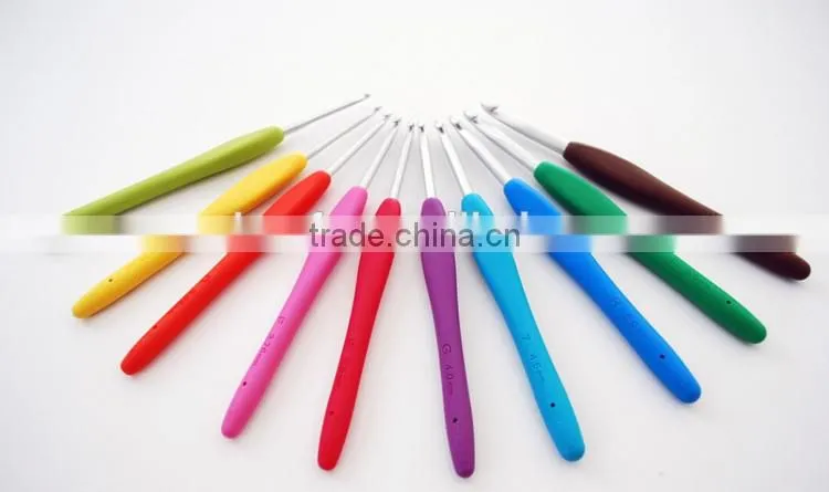 Custom TPR crochet hooks set aluminum crochet hook