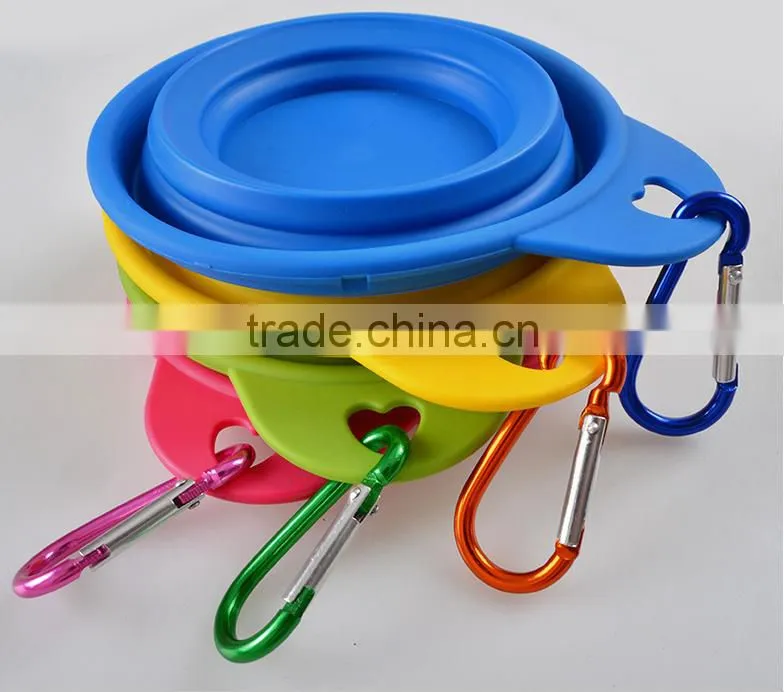 wholesales mountaineering pet silicone foldable bowl