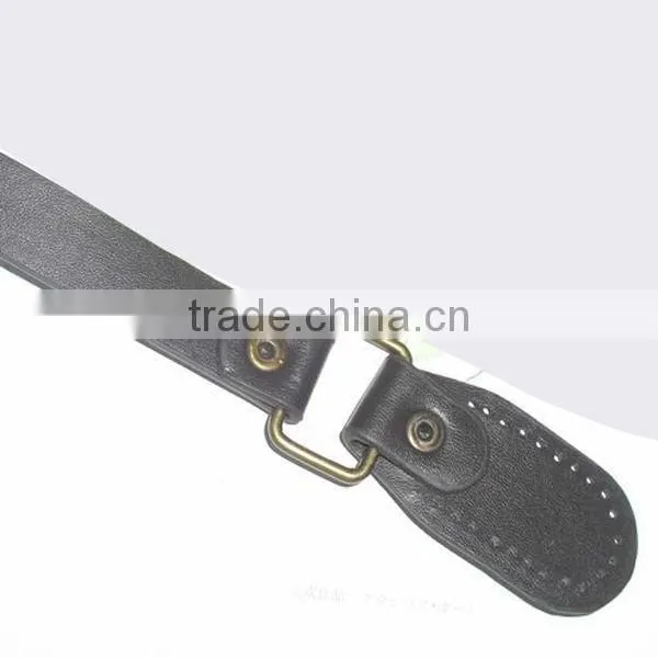 Plain leather luggage tag straps for kraft paper bag