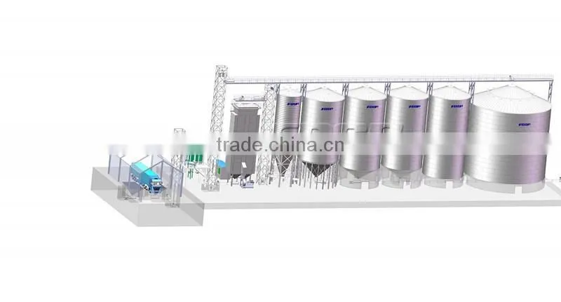 200t paddy silos storage in rice plant whole project