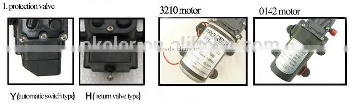DC 12V/24V Reflux Valve or Auto High Pressure Switch Mini Garden Water Pump