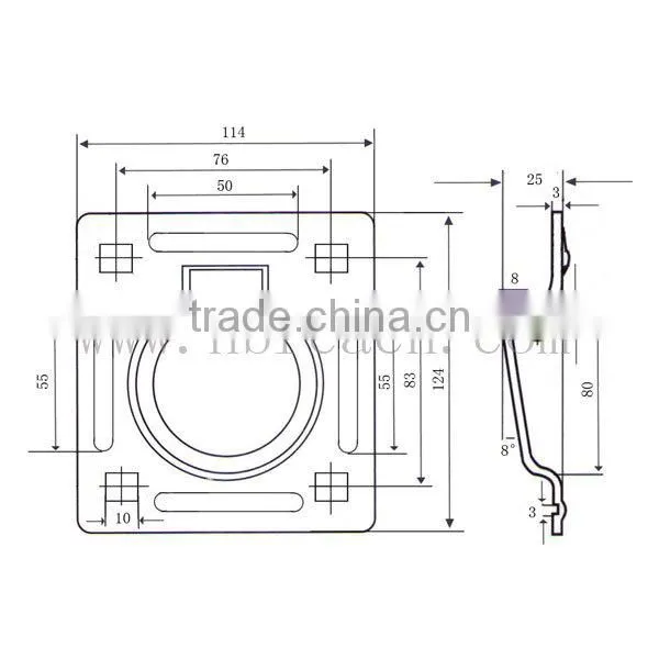 6000 Lbs Truck Trailer Recessed Mount Lashing D Ring Tie Down Anchor Point Automotive