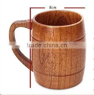 Wooden circular mugs