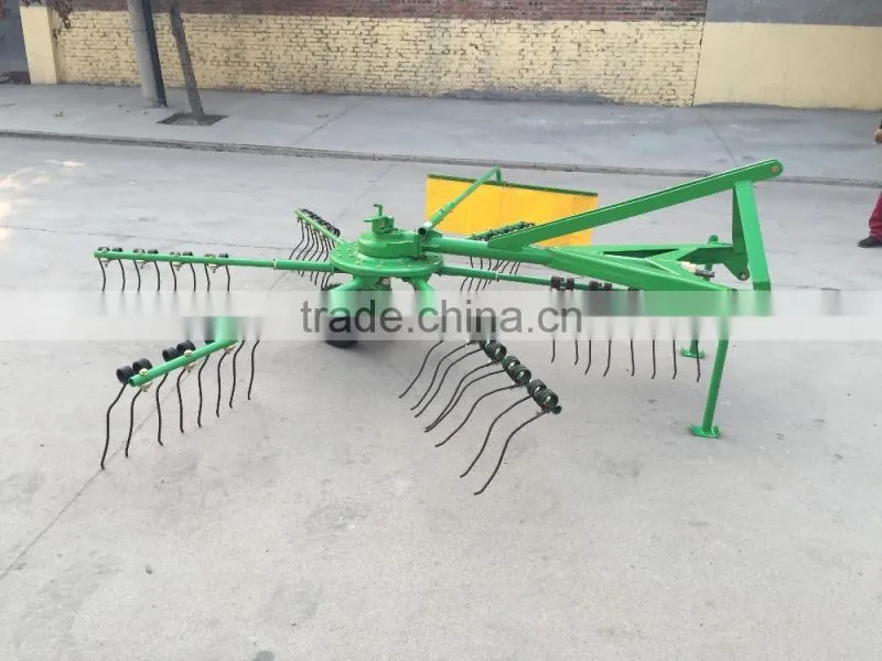 Tractor 3 point connection rotary wheel hayrake wheel hay rakes used to pick up straw and corn stover
