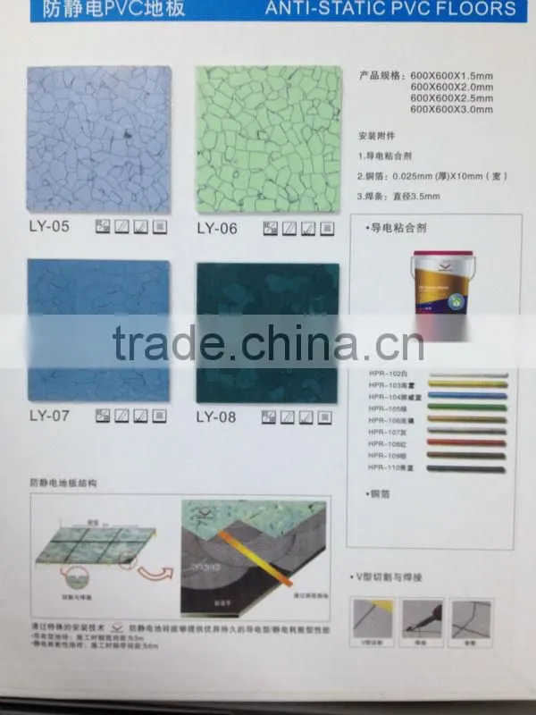 ESD PVC Floor Tiles Supplier with Good Quality