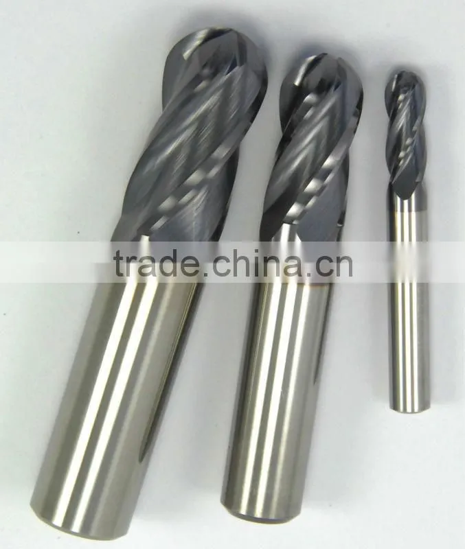 100% virgin material solid carbide end mill/square end mill/ball nose end mill