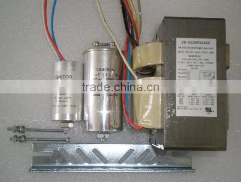 American standard UL listed 320W 120/208/240/277V 60hz 4 tap volts pulse start PS CWA metal halide lamp HID magnetic ballast kit